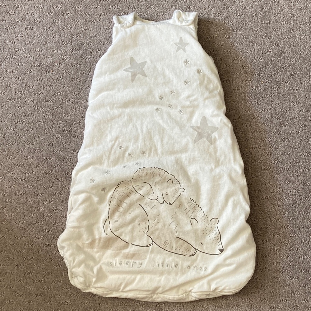Tu Baby organic cotton sleep sack, 0-6 months.
